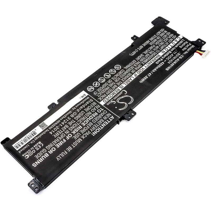 Li-ion Battery fits Asus, A400u, A401l, K401 11.4V, 4200mAh Notebook & Laptop Cameron Sino Technology Limited