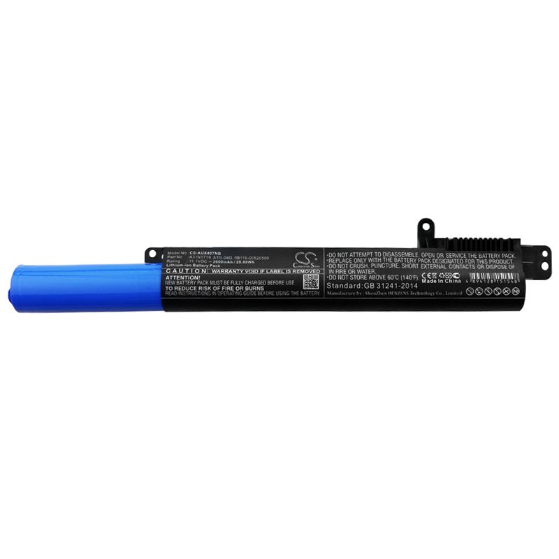 Li-ion Battery fits Asus, A407u, A407ua 11.1V, 2600mAh Notebook & Laptop Cameron Sino Technology Limited