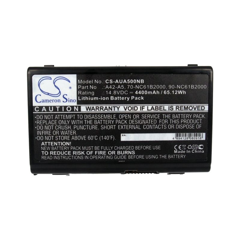 Li-ion Battery fits Asus, A5, A5000, A5000e 14.8V, 4400mAh Computer Cameron Sino Technology Limited
