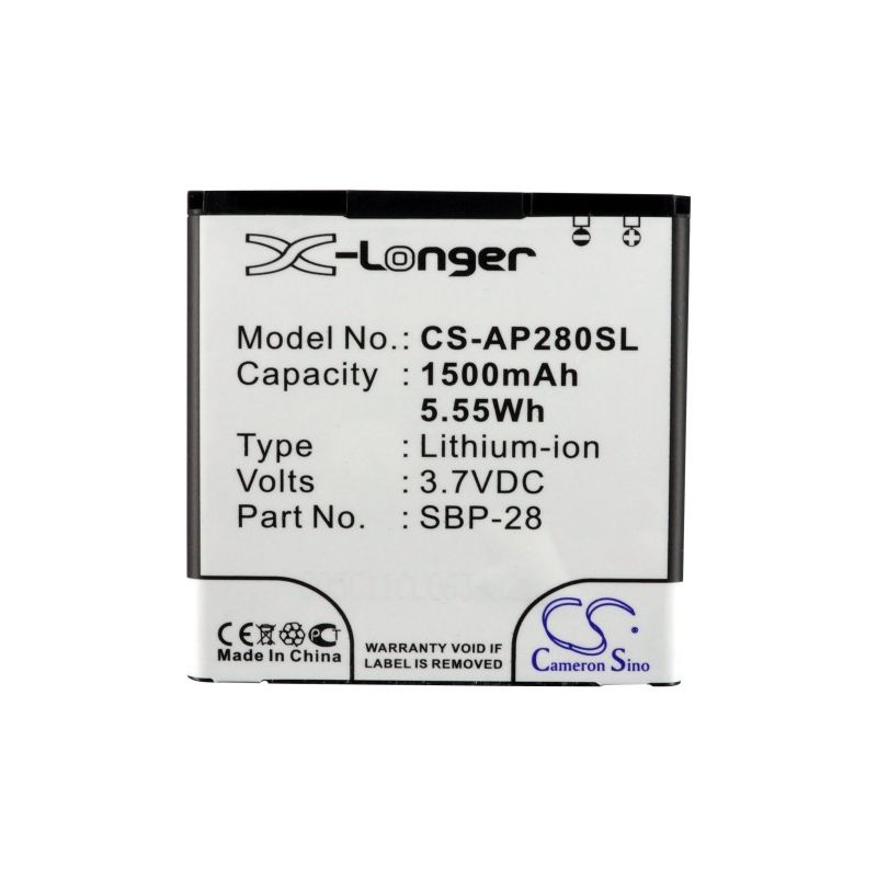 Li-ion Battery fits Asus, a66, padfone, t20 3.7V, 1500mAh Mobile & SmartPhone Cameron Sino Technology Limited