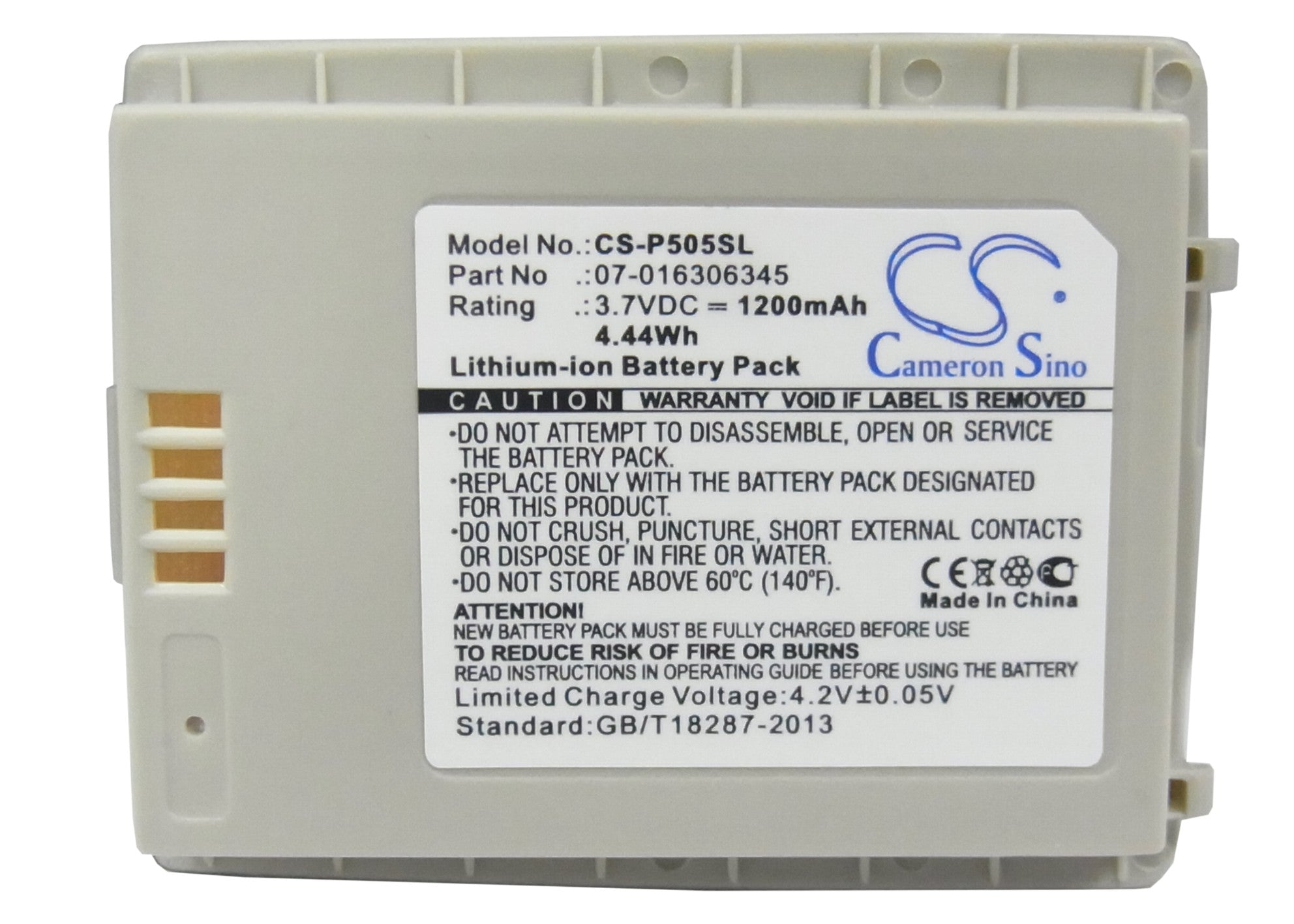 Li-ion Battery fits Asus, A8100, Mypal P505, Mypal P515 3.7V, 1200mAh Communications Cameron Sino Technology Limited