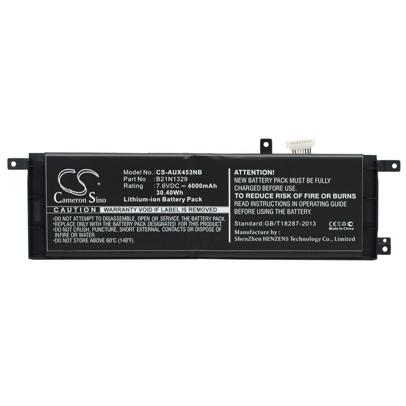 Li-ion Battery Fits Asus, D553m, F453, F453ma 7.6v, 4000mah Notebook & Laptop Cameron Sino Technology Limited