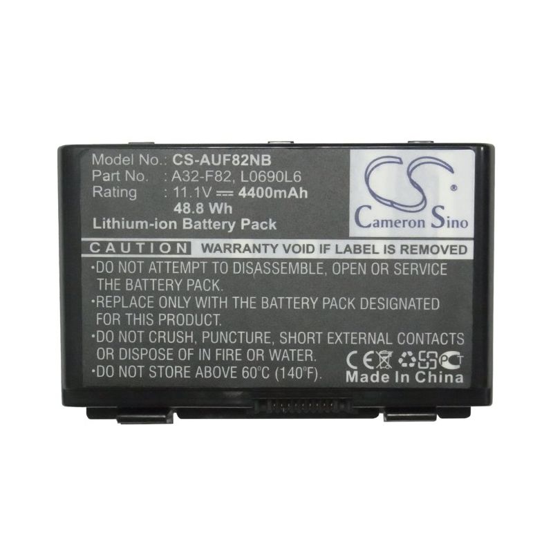 Li-ion Battery Fits Asus, F52, F52a, F52q 11.1v, 4400mah Notebook & Laptop Cameron Sino Technology Limited