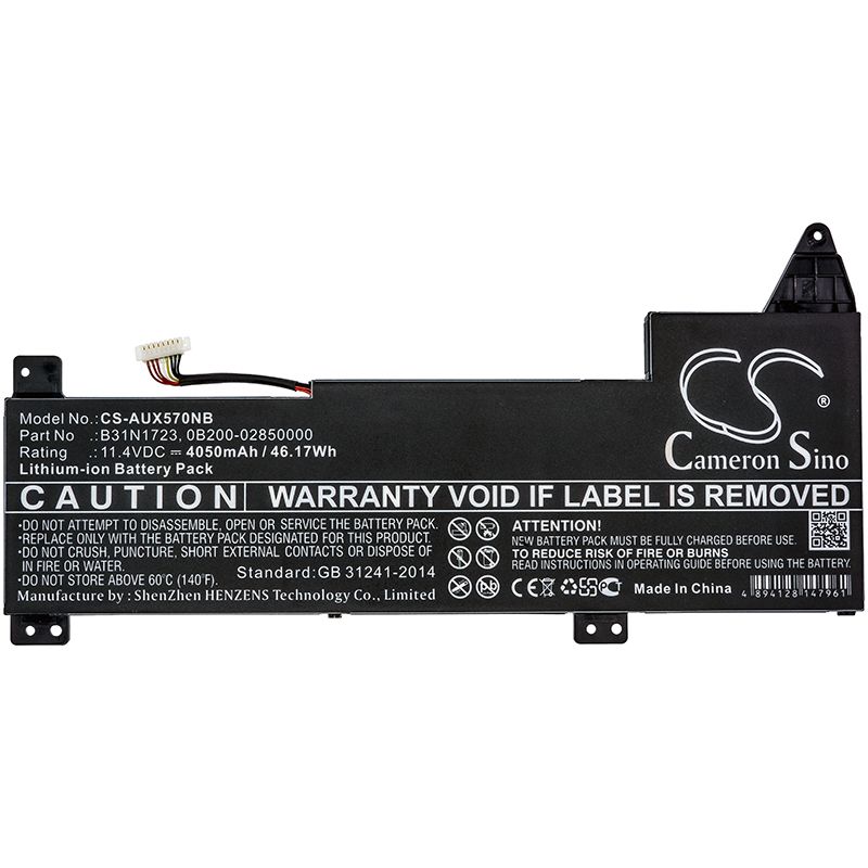 Li-ion Battery fits Asus, Fx570ud, Fx570zd 11.4V, 4050mAh Notebook & Laptop Cameron Sino Technology Limited