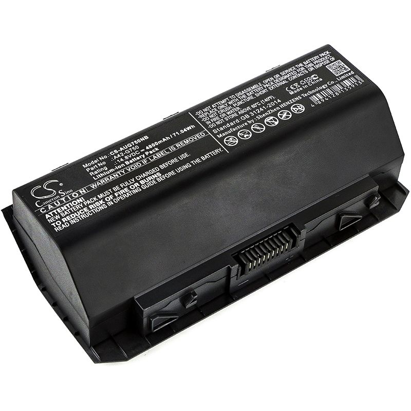 Li-ion Battery Fits Asus, G750, G750j, G750jh 14.8v, 4800mah Notebook & Laptop Cameron Sino Technology Limited