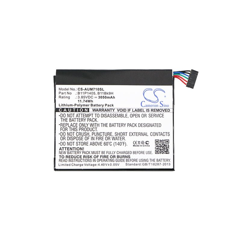 Li-ion Battery Fits Asus, K01a, Me170cx, Me7000c 3.85v, 3050mah Tablet Cameron Sino Technology Limited