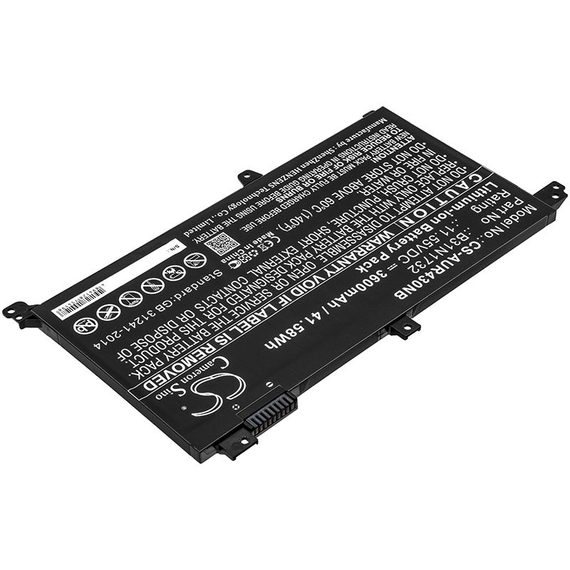 Li-ion Battery fits Asus, K430fa, K430fn 11.55V, 3600mAh Notebook & Laptop Cameron Sino Technology Limited