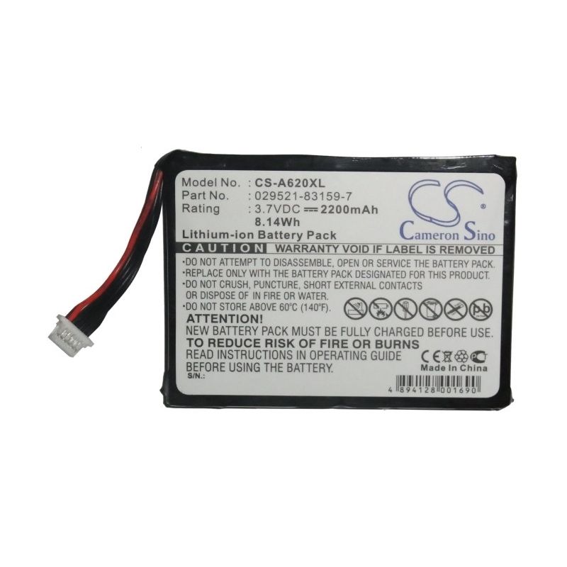 Li-ion Battery fits Asus, Mypal A620, Mypal A620bt, Mypal A620g 3.7V, 2200mAh PDA & Pocket PC Cameron Sino Technology Limited