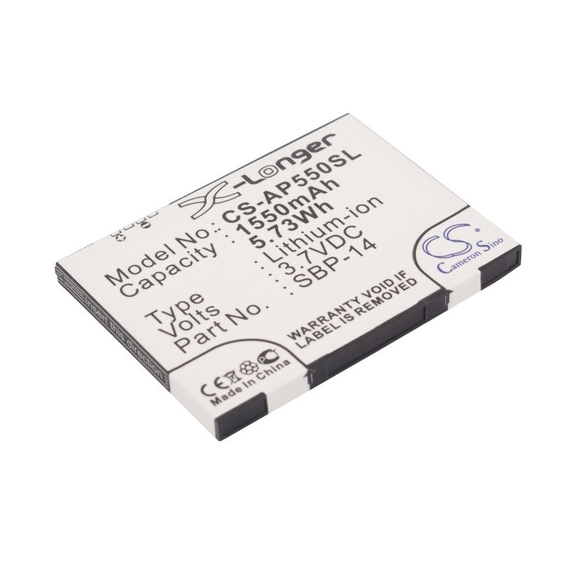 Li-ion Battery fits Asus, p550, solaris, vodafone 3.7V, 1550mAh Communications Cameron Sino Technology Limited