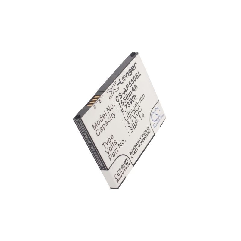 Li-ion Battery fits Asus, p550, solaris, vodafone 3.7V, 1550mAh Communications Cameron Sino Technology Limited