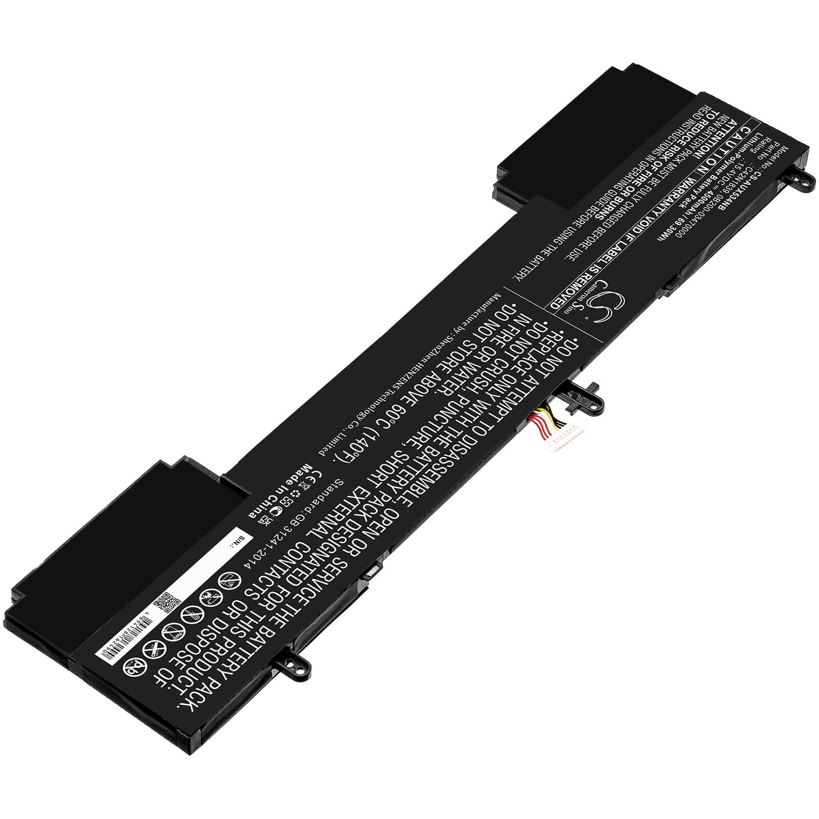 Li-ion Battery fits Asus, Ux534fa, Ux534ft 15.4V, 4500mAh Notebook & Laptop Cameron Sino Technology Limited