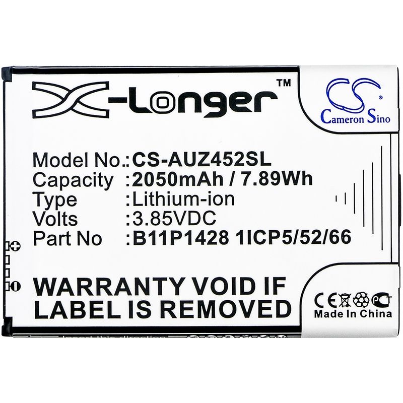 Li-ion Battery fits Asus, x009db, zb452kg, zenfone go 4.5 3.85V, 2050mAh Mobile & SmartPhone Cameron Sino Technology Limited