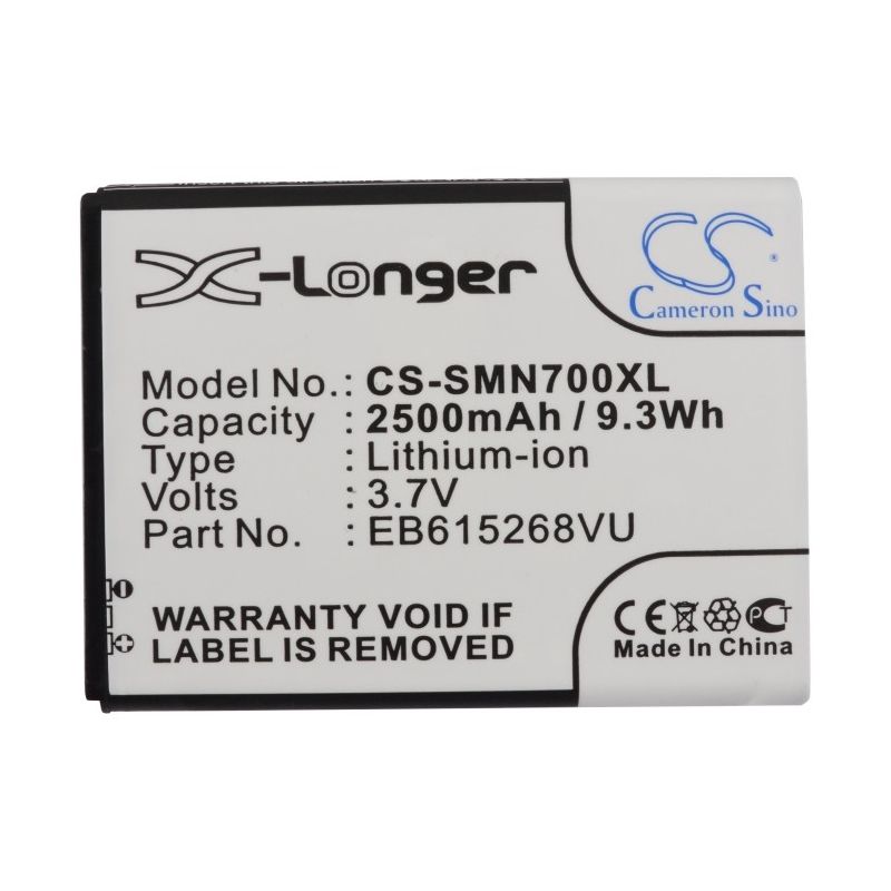 Li-ion Battery Fits At&t, Galaxy Note, Galaxy Note 4g, Galaxy Note Lte 3.7v, 2500mah Mobile & SmartPhone Cameron Sino Technology Limited