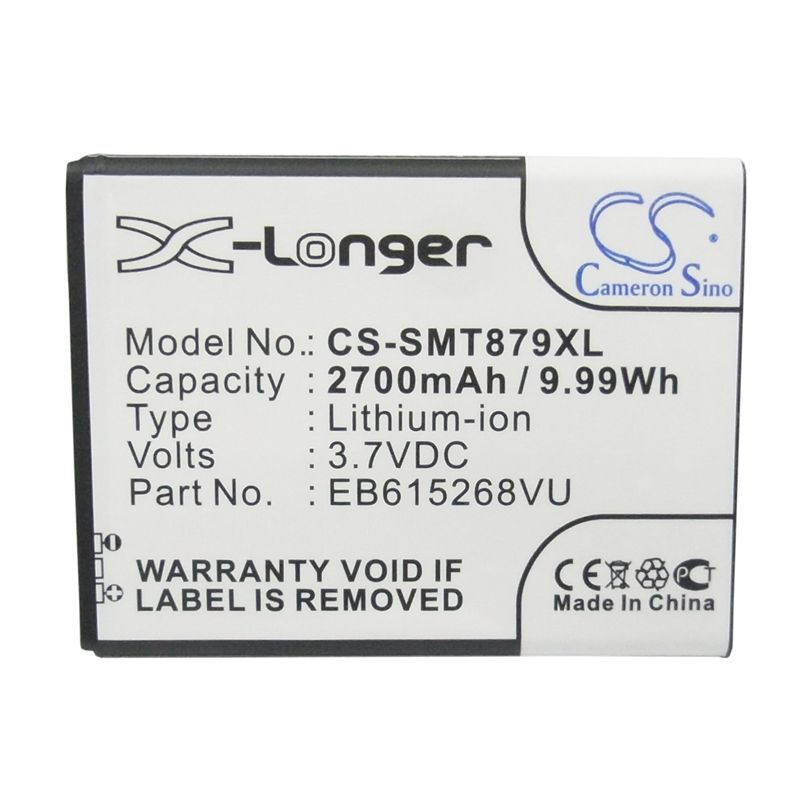 Li-ion Battery fits At&t, galaxy note, galaxy note 4g, galaxy note lte 3.7V, 2700mAh Mobile & SmartPhone Cameron Sino Technology Limited