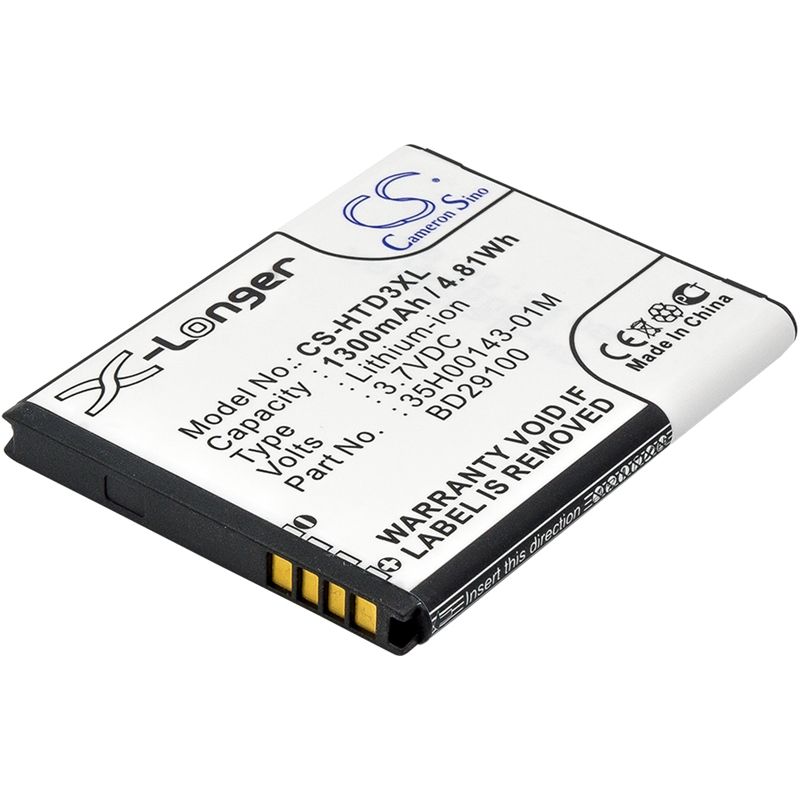 Li-ion Battery Fits At&t, Hd7s, Htc, Explorer 3.7v, 1300mah Mobile & SmartPhone Cameron Sino Technology Limited