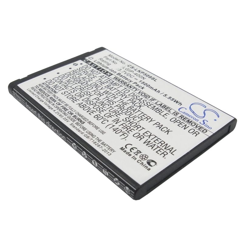 Li-ion Battery Fits At&t, P505, Phoenix, Lg 3.7v, 1500mah Mobile & SmartPhone Cameron Sino Technology Limited