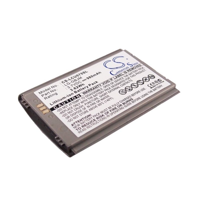 Li-ion Battery fits At&t,575, cingular, trax 3.7V, 980mAh Mobile & SmartPhone Cameron Sino Technology Limited