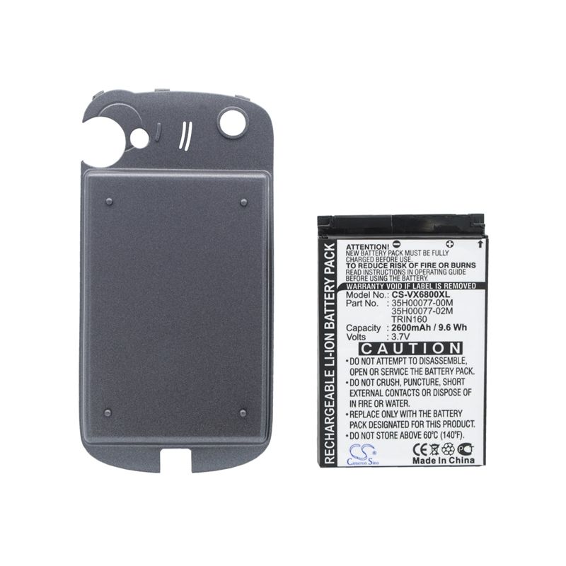 Li-ion Battery fits Audiovox, ppc6800, ppc-6800, htc 3.7V, 2600mAh Mobile & SmartPhone Cameron Sino Technology Limited