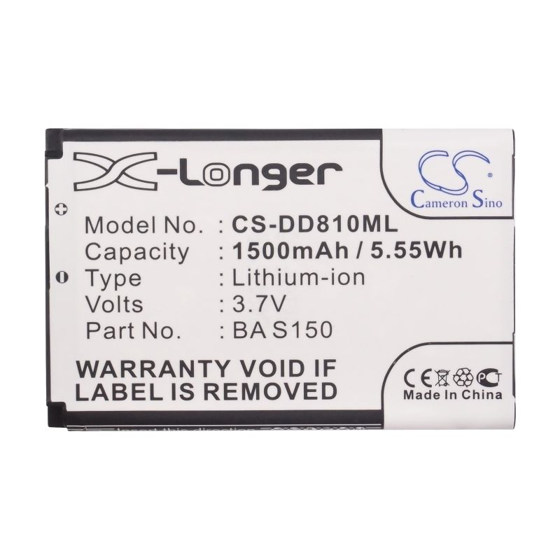 Li-ion Battery fits Audiovox, Ppc6800, Ppc-6800, Vx6800 3.7V, 1500mAh Computer Cameron Sino Technology Limited