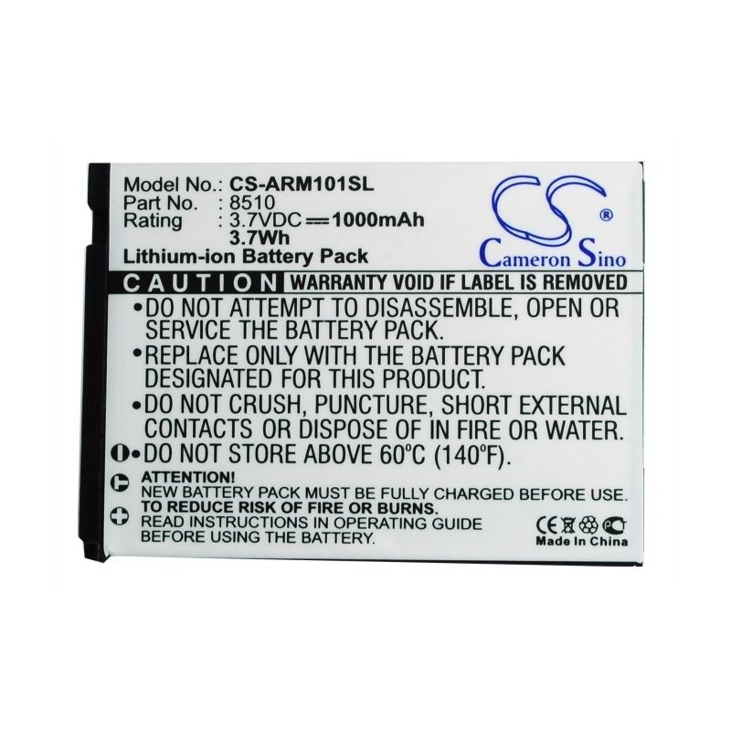 Li-ion Battery fits Auro, classic 8510 3.7V, 1000mAh Mobile & SmartPhone Cameron Sino Technology Limited