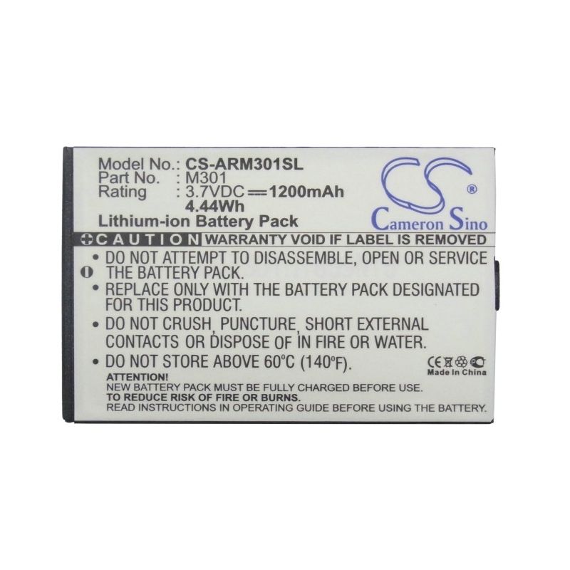 Li-ion Battery fits Auro, m301 3.7V, 1200mAh Mobile & SmartPhone Cameron Sino Technology Limited