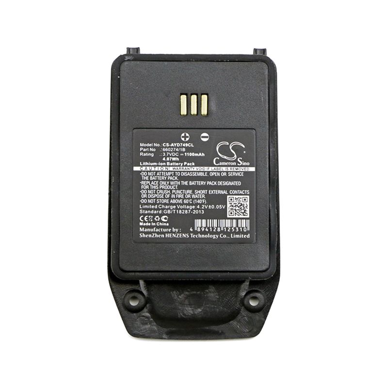 Li-ion Battery fits Avaya, Dect 3749, Dt413, Dt423 3.7V, 1100mAh Cordless Phone Cameron Sino Technology Limited