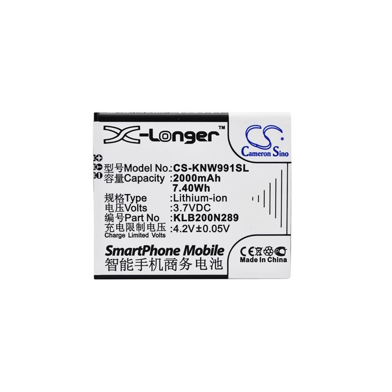 Li-ion Battery fits Avvio,792, brondi, centurion 1 3.7V, 2000mAh Mobile & SmartPhone Cameron Sino Technology Limited