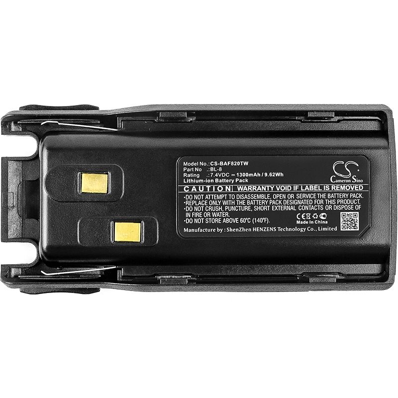 Li-ion Battery fits Baofeng, Uv-82, Uv-82c, Uv-82x 7.4V, 1300mAh Two-Way Radio Cameron Sino Technology Limited