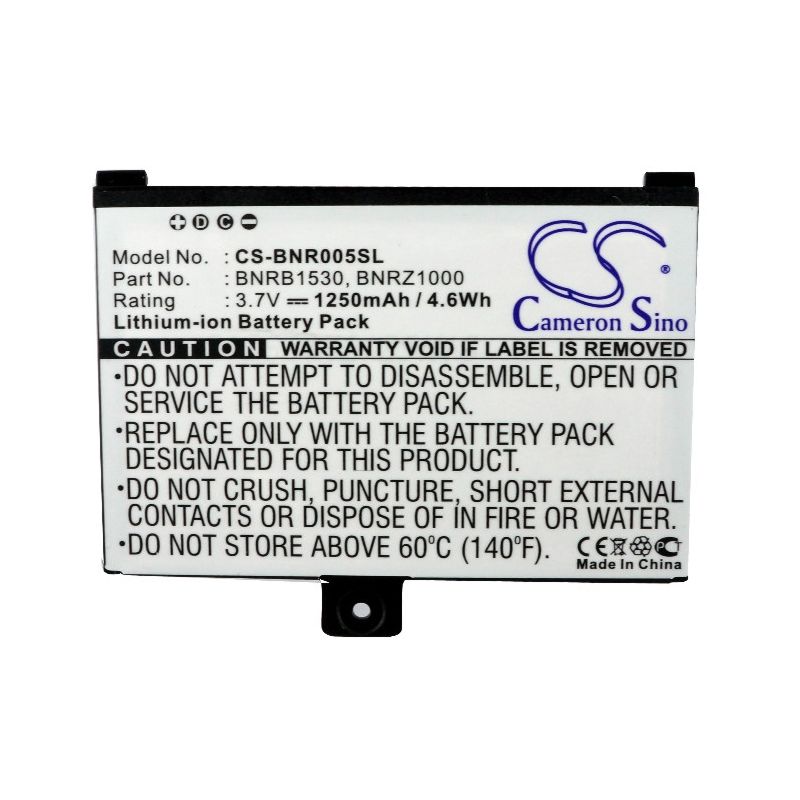 Li-ion Battery Fits Barnes & Noble, 5, Bnrv100, Bnrz100 3.7v, 1250mah E-book & E-reader Cameron Sino Technology Limited