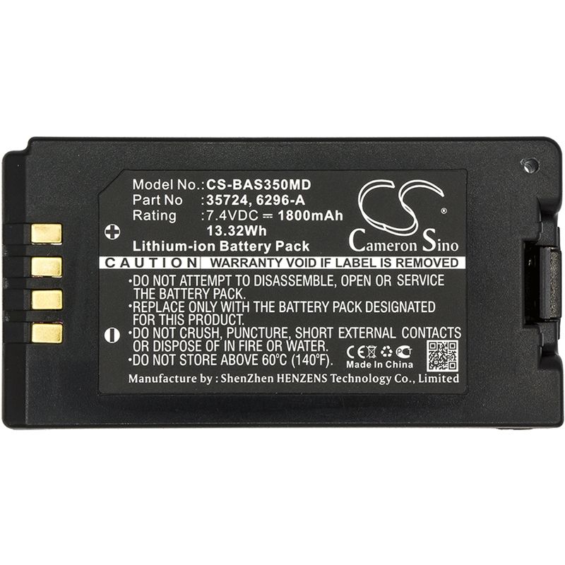Li-ion Battery fits Baxter Healthcare, 35083, 35162, 35700 7.4V, 1800mAh Medical Cameron Sino Technology Limited