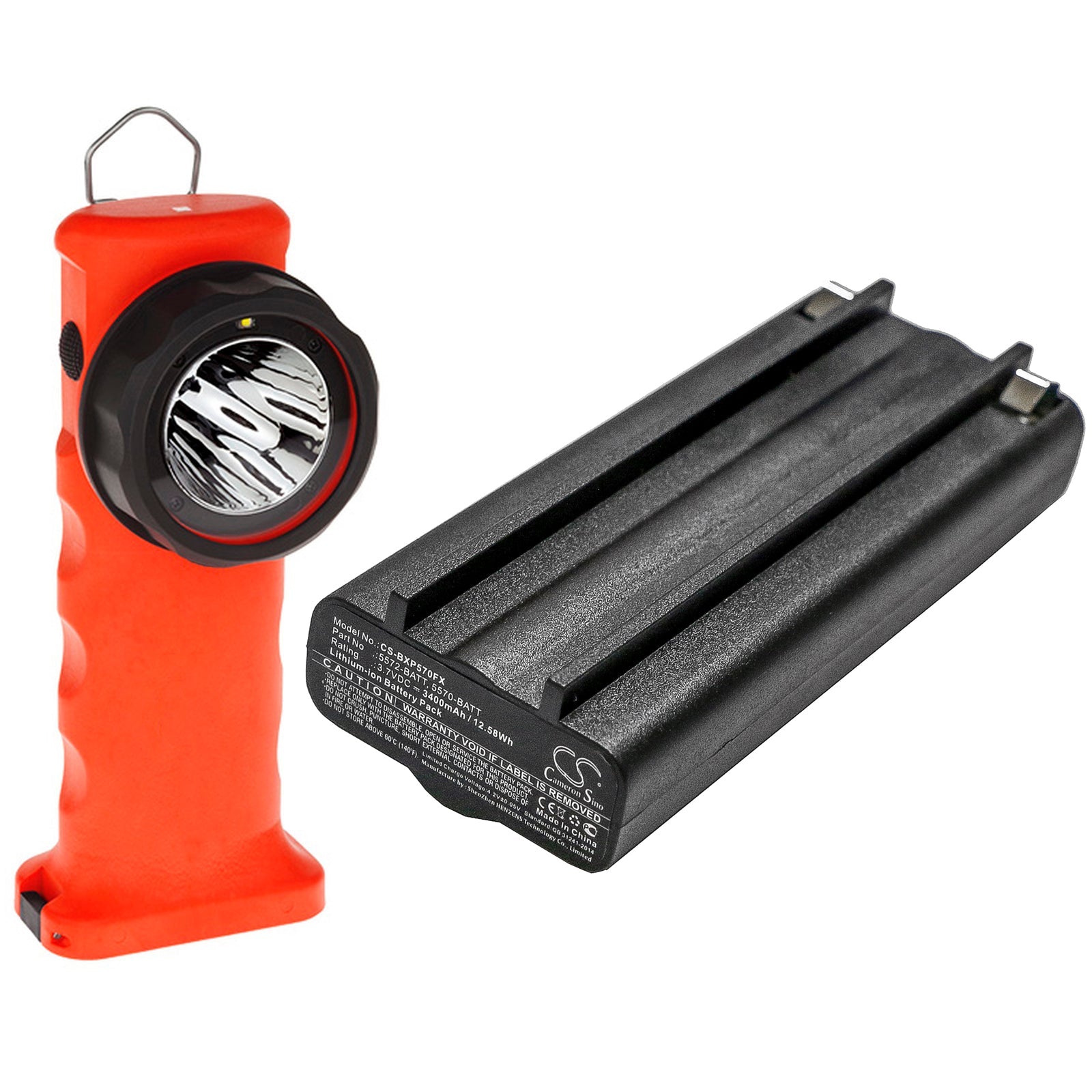 Li-ion Battery fits Bayco, Xpp-5570, Xpr-5572 3.7V, 3400mAh Flashlight Cameron Sino Technology Limited