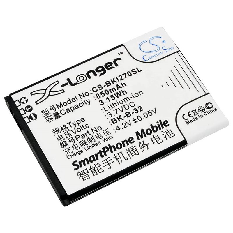 Li-ion Battery fits Bbk, i18, i270, i6 3.7V, 850mAH Mobile & SmartPhone Cameron Sino Technology Limited