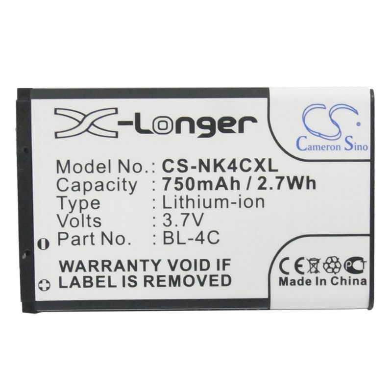 Li-ion Battery Fits Bbk, I267, I508, I509 3.7v, 750mah Camera Cameron Sino Technology Limited