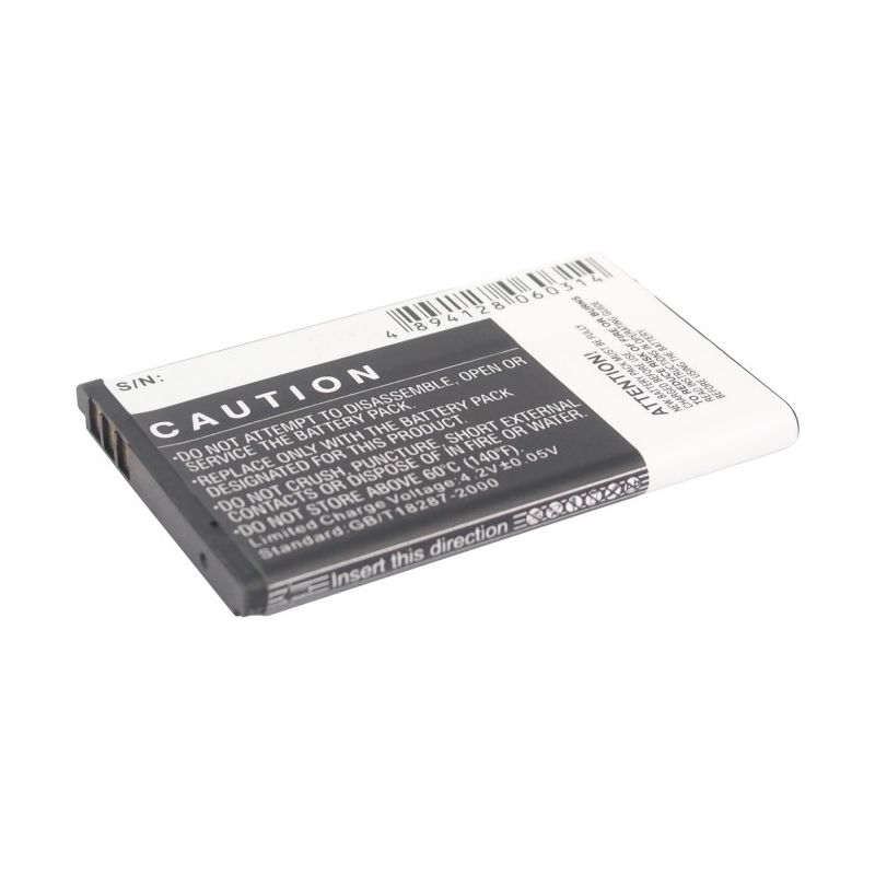 Li-ion Battery fits Bbk, i267, i508, i509 3.7V, 900mAh Camera Cameron Sino Technology Limited