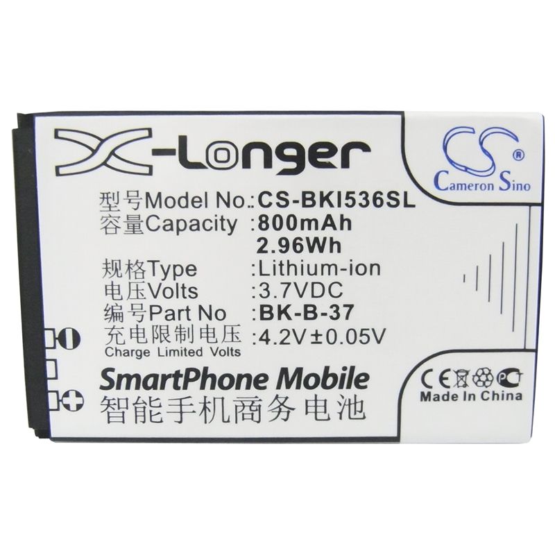Li-ion Battery fits Bbk, i536 3.7V, 800mAh Communications Cameron Sino Technology Limited (Suspended)