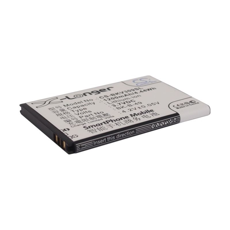 Li-ion Battery fits Bbk, vivo e1t, vivo i370, vivo s7 3.7V, 1200mAh Mobile & SmartPhone Cameron Sino Technology Limited