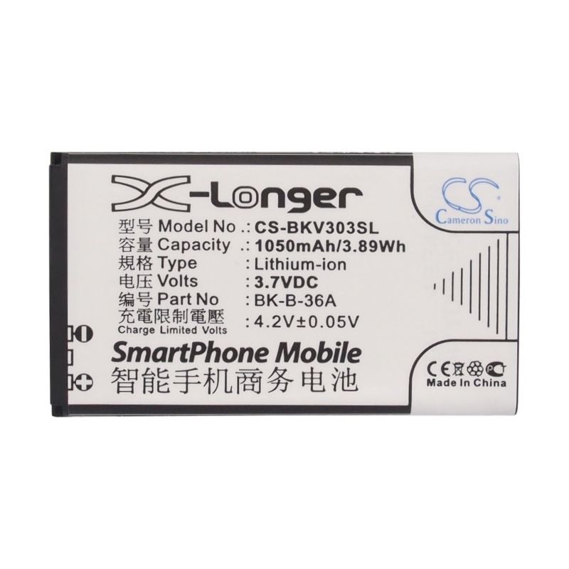Li-ion Battery fits Bbk, vivo v303, vivo y1 3.7V, 1050mAh Mobile & SmartPhone Cameron Sino Technology Limited