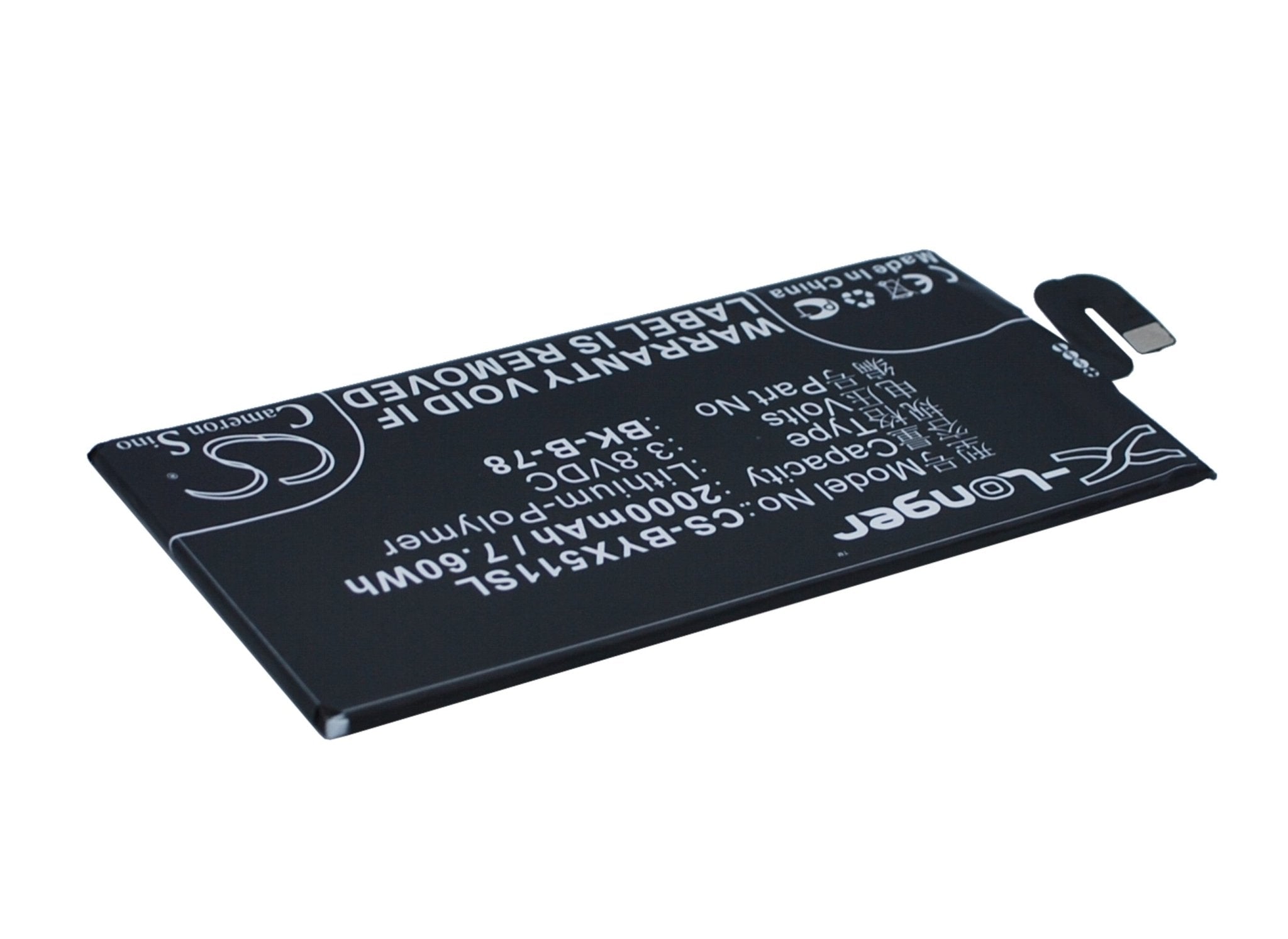 Li-ion Battery fits Bbk, Vivo X5 Max, Vivo X5 Max+, X5 Max V 3.8V, 2000mAh Communications Cameron Sino Technology Limited (Suspended)