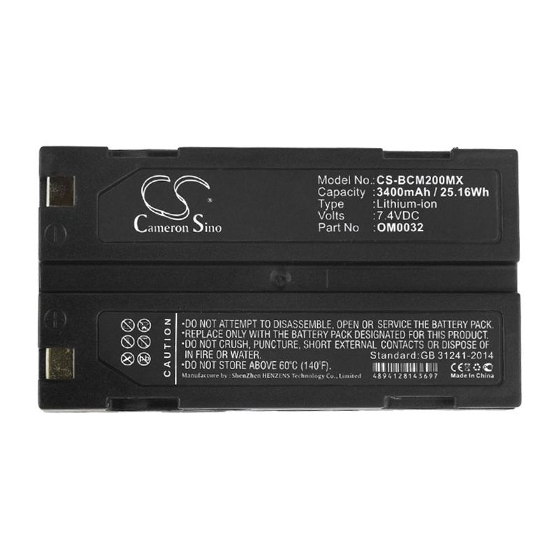 Li-ion Battery fits Bci, Capnocheck Ii Capnograph Pulse Oximeter, Bci 7.4V, 3400mAh Medical Cameron Sino Technology Limited