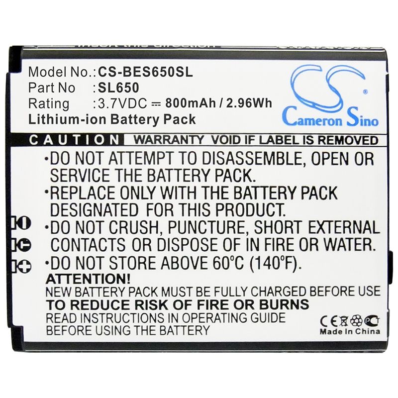 Li-ion Battery fits Bea-fon, sl650 3.7V, 800mAh Mobile & SmartPhone Cameron Sino Technology Limited