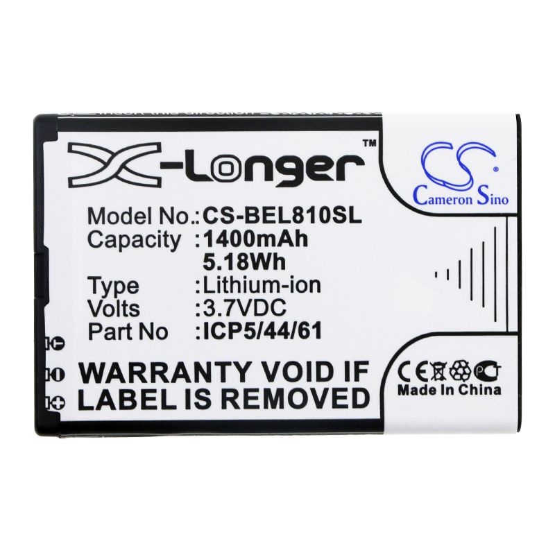 Li-ion Battery fits Bea-fon, Sl810, Sl820 3.7V, 1400mAh Mobile & SmartPhone Cameron Sino Technology Limited