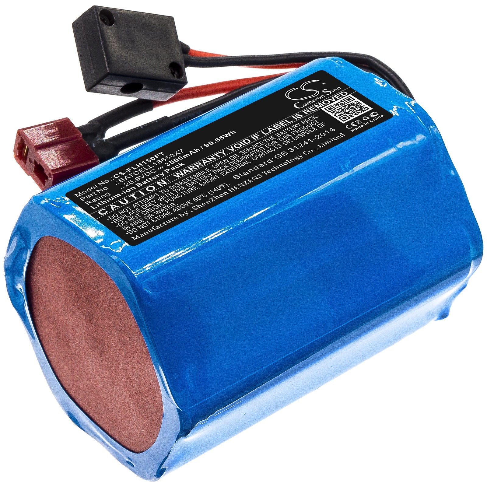 Li-ion Battery fits Bigblue, Batcell18650x7 25.9V, 3500mAh Flashlight Cameron Sino Technology Limited