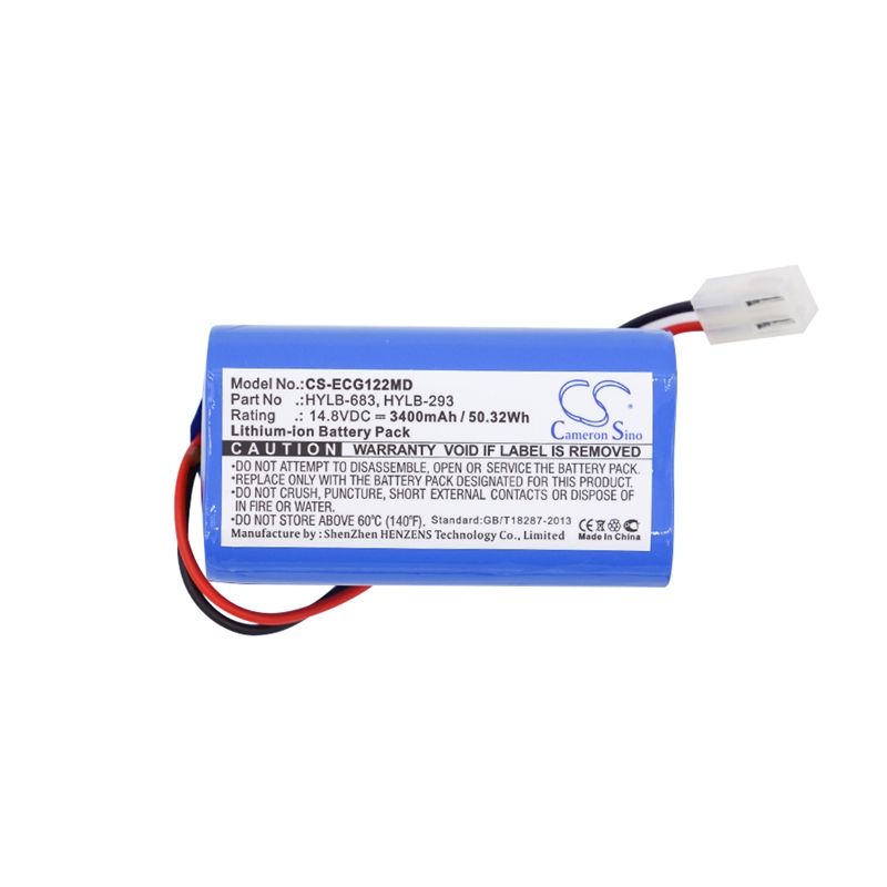 Li-ion Battery fits Biocare, Ecg-1200, Ecg-1201, Ecg-1210 14.80V, 3400mAh Medical Cameron Sino Technology Limited