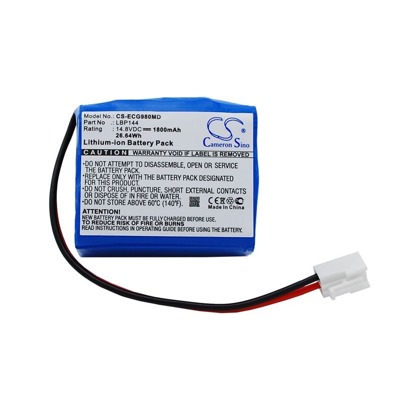 Li-ion Battery fits Biocare, Ecg-9801, Ecg-9803, 14.8V, 1800mAh Medical Cameron Sino Technology Limited