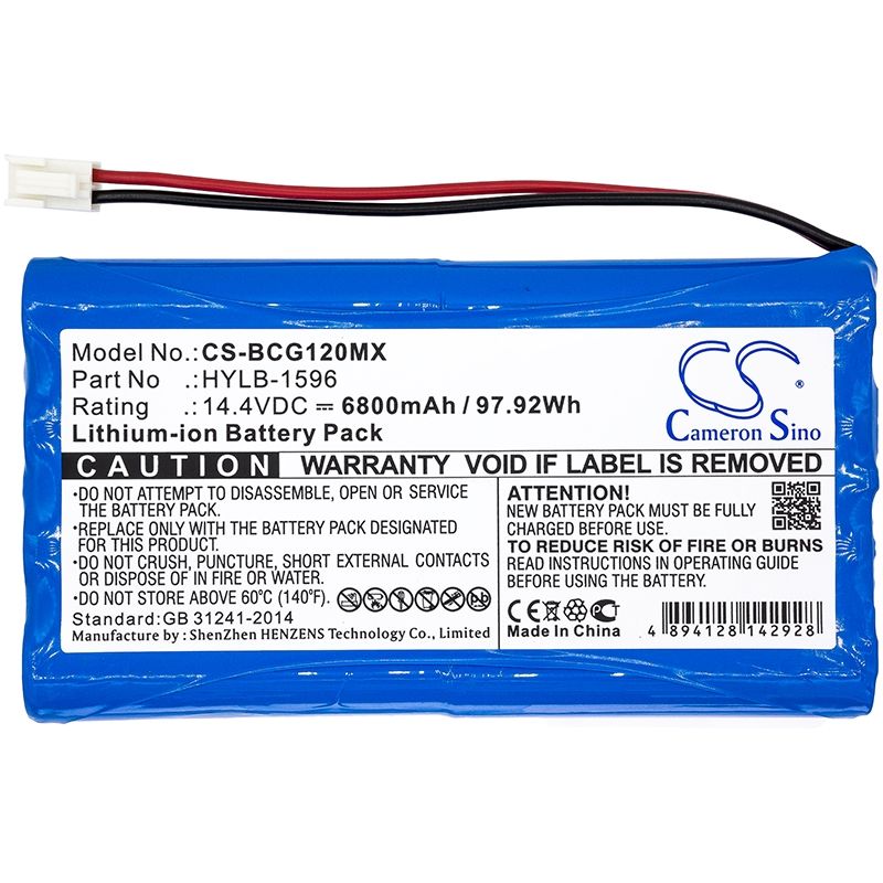 Li-ion Battery fits Biocare, Ie12, Ie12a, 14.4V, 6800mAh Medical Cameron Sino Technology Limited