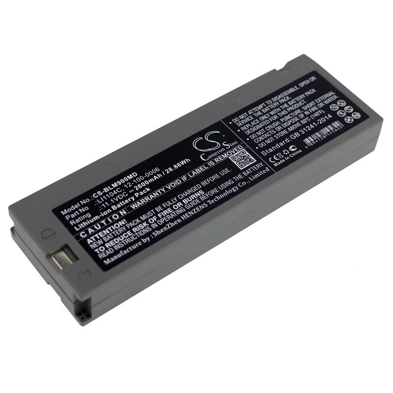 Li-ion Battery fits Biolight, M66, M8000, M9000 11.1V, 2600mAh Medical Cameron Sino Technology Limited