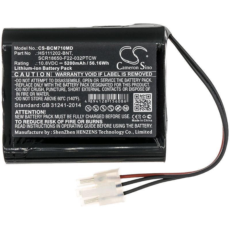 Li-ion Battery fits Bionet, Bm7vet Optional 10.8V, 5200mAh Industrial Cameron Sino Technology Limited (Suspended)