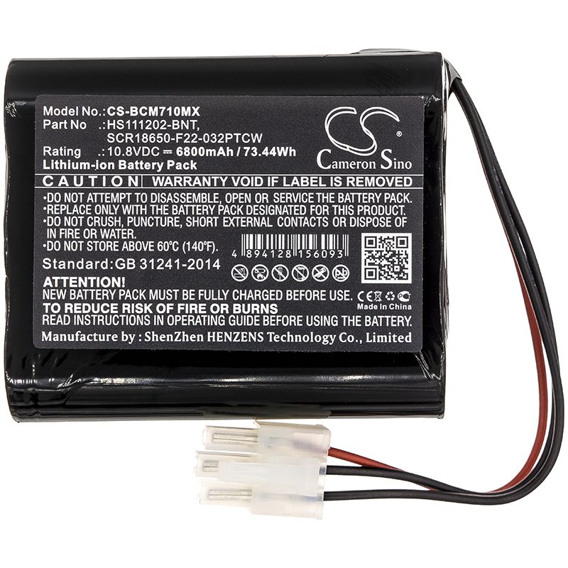 Li-ion Battery fits Bionet, Bm7vet Optional 10.8V, 6800mAh Medical Cameron Sino Technology Limited