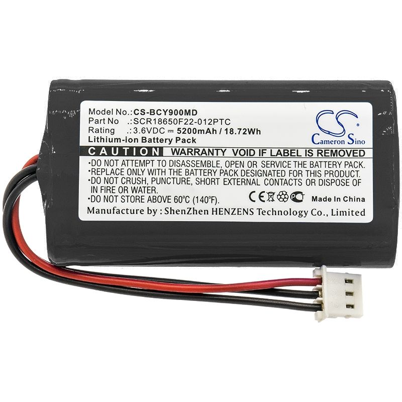 Li-ion Battery fits Bionet, Oximete Oxy9 Wave, Bionet 3.6V, 5200mAh Medical Cameron Sino Technology Limited