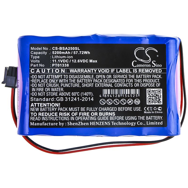 Li-ion Battery fits Bird, Sa2500, Sa-2500 11.1V, 5200mAh Equipment & Survey & Test Cameron Sino Technology Limited